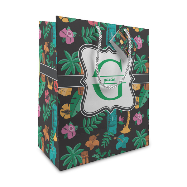 Custom Hawaiian Masks Medium Gift Bag (Personalized)