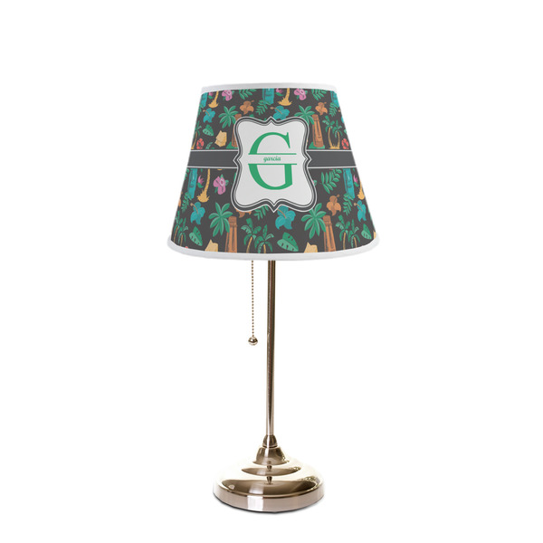 Hawaiian Masks Poly Film Empire Lampshade - On Stand