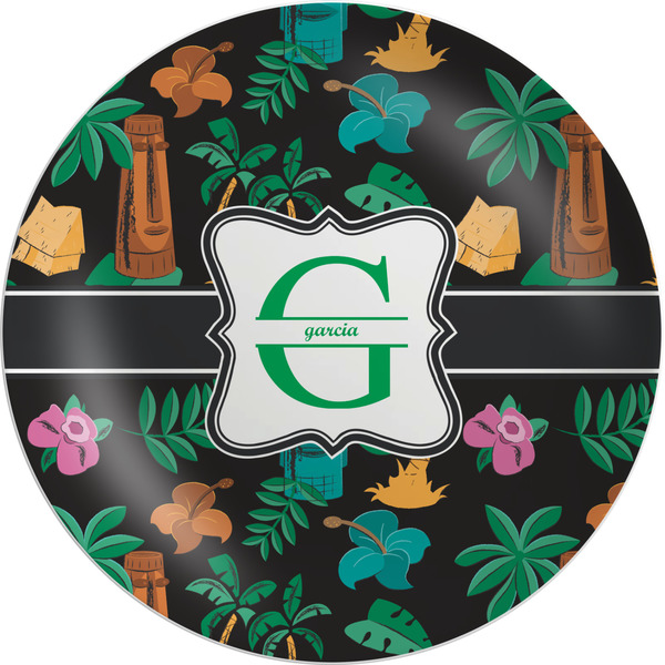 Custom Hawaiian Masks Melamine Salad Plate - 8" (Personalized)