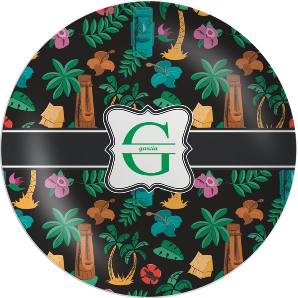 Custom Hawaiian Masks Melamine Plate (Personalized)