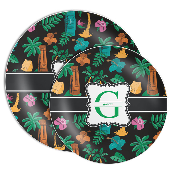 Hawaiian Masks Melamine Plates - PARENT/MAIN