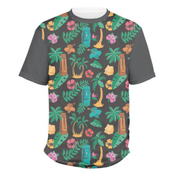 Hawaiian Masks Men's Crew T-Shirt (Personalized)