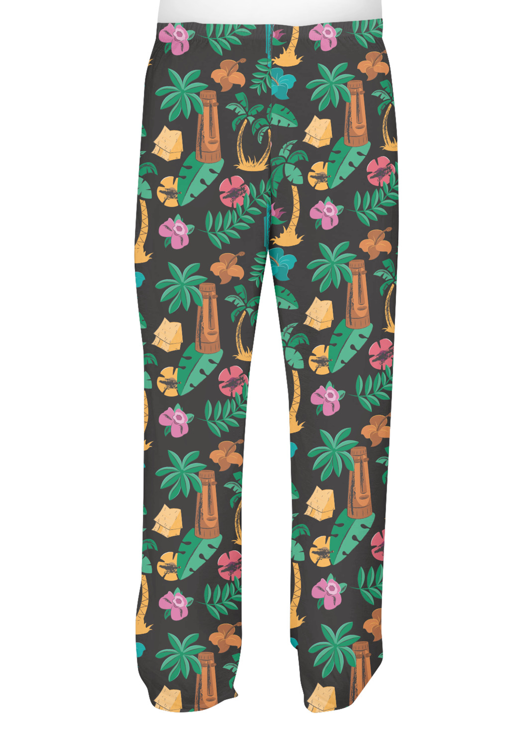 Custom Hawaiian Masks Mens Pajama Pants - XL | YouCustomizeIt
