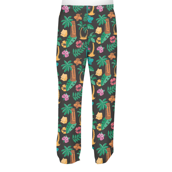 Hawaiian Masks Men's Pjs Back - on model