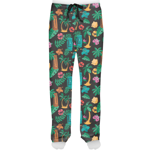 Hawaiian Masks Men's Pjs Front - on model