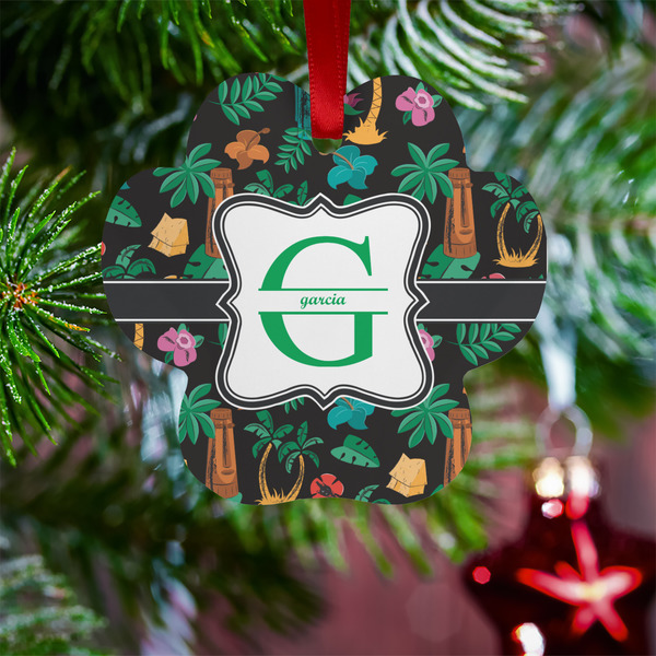 Hawaiian Masks Metal Paw Ornament - Lifestyle