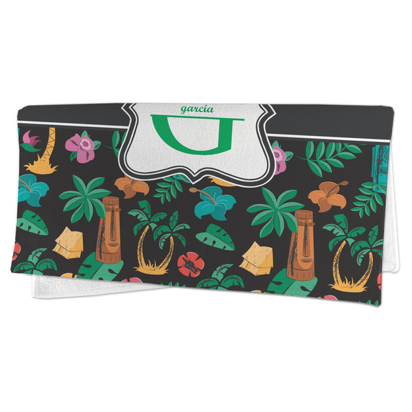 Hawaiian Masks Microfiber Dish Rag - FOLDED (half)