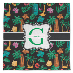 Hawaiian Masks Dish Rag - Microfiber - Large (Personalized)