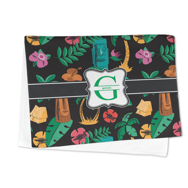 Hawaiian Masks Microfiber Dish Towel - FOLDED HALF