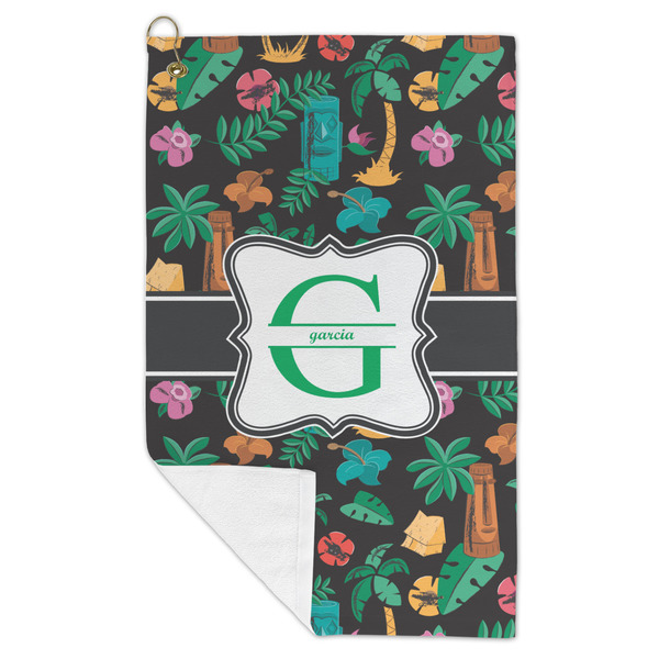 Hawaiian Masks Microfiber Golf Towels - FOLD