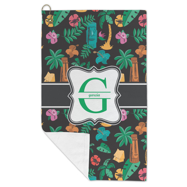 Hawaiian Masks Microfiber Golf Towels - FOLD