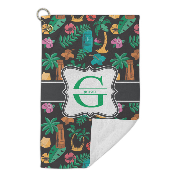 Hawaiian Masks Microfiber Golf Towels Small - FRONT FOLDED