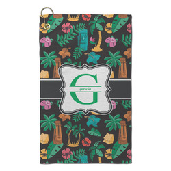 Hawaiian Masks Microfiber Golf Towel - Small (Personalized)