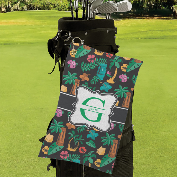 Hawaiian Masks Microfiber Golf Towels - Small - LIFESTYLE
