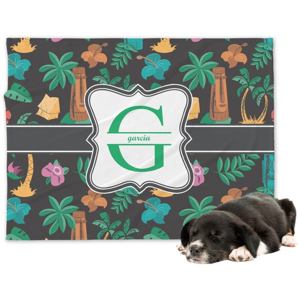 Custom Hawaiian Masks Dog Blanket (Personalized)