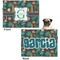 Hawaiian Masks Microfleece Dog Blanket - Regular - Front & Back
