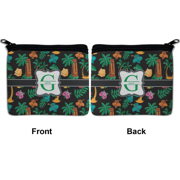 Hawaiian Masks Neoprene Coin Purse - Front & Back (APPROVAL)