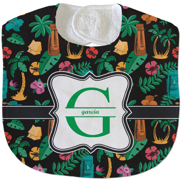 Hawaiian Masks New Baby Bib - Closed and Folded