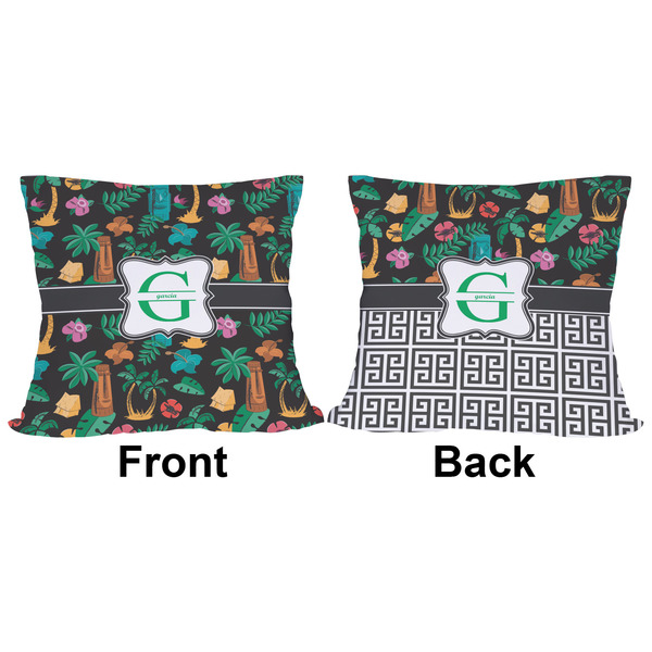 Hawaiian Masks Outdoor Pillow - 16x16