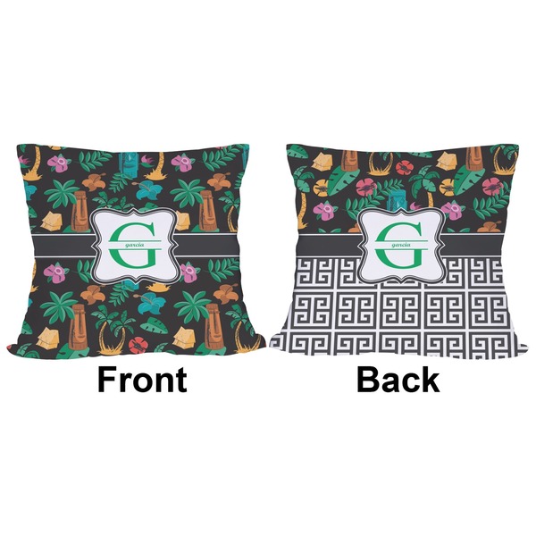 Hawaiian Masks Outdoor Pillow - 18x18