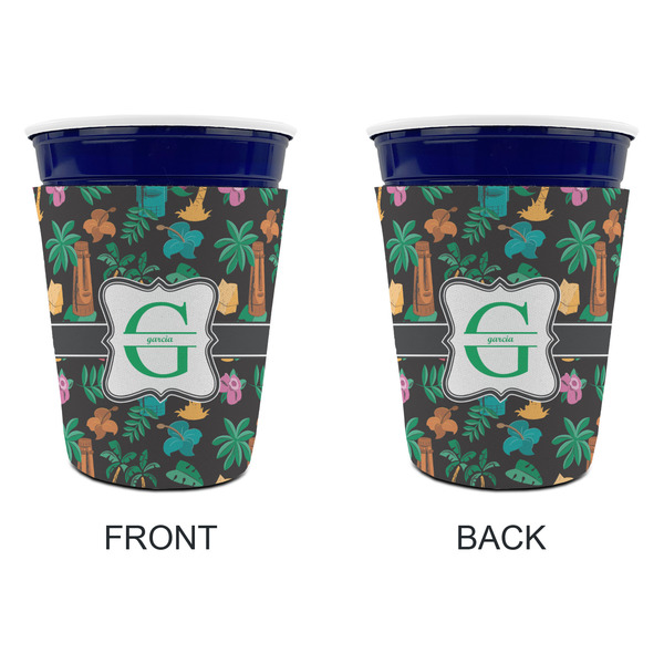 Hawaiian Masks Party Cup Sleeves - without bottom - Approval