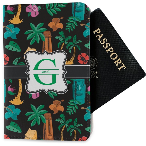 Custom Hawaiian Masks Passport Holder - Fabric (Personalized)