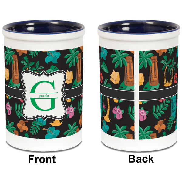 Hawaiian Masks Pencil Holder - Blue - approval