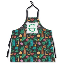 Hawaiian Masks Apron Without Pockets w/ Name and Initial