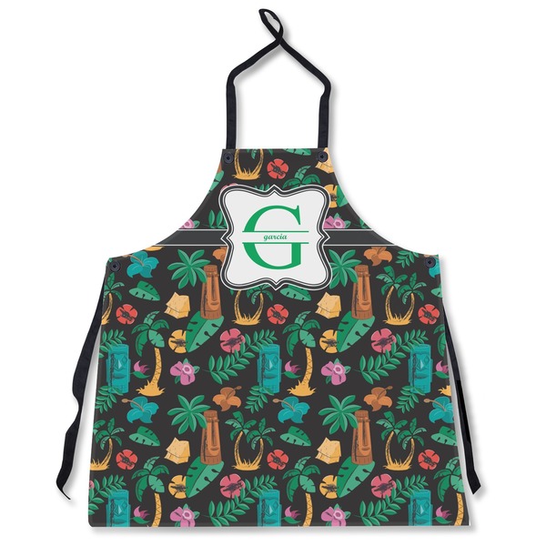 Custom Hawaiian Masks Apron Without Pockets w/ Name and Initial