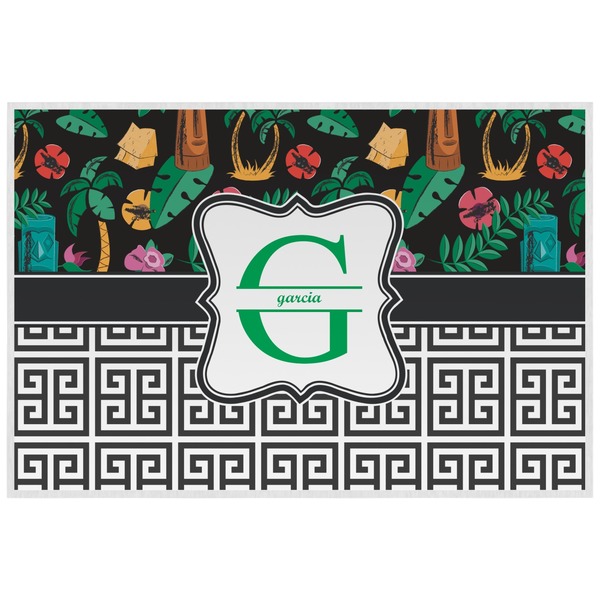 Hawaiian Masks Personalized Placemat (Back)