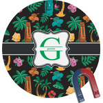 Hawaiian Masks Round Fridge Magnet (Personalized)