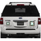 Hawaiian Masks Personalized Square Car Magnets on Ford Explorer
