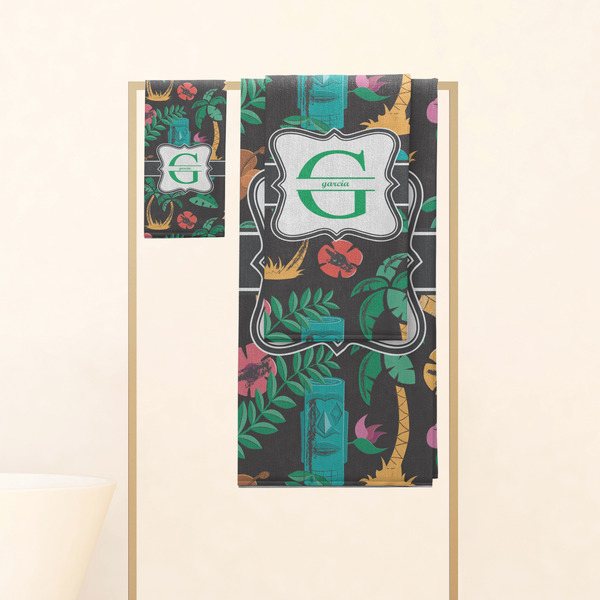 Hawaiian Masks Personalized Towel Set