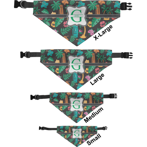 Hawaiian Masks Pet Bandana Sizes