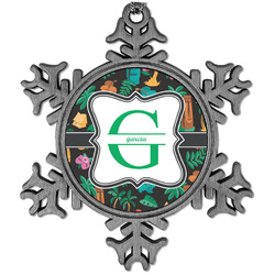 Hawaiian Masks Vintage Snowflake Ornament (Personalized)