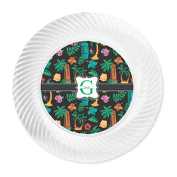 Hawaiian Masks Plastic Party Dinner Plates - 10" (Personalized)