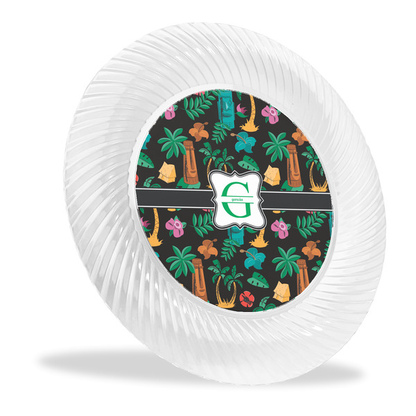 Custom Hawaiian Masks Plastic Party Dinner Plates - 10" (Personalized)