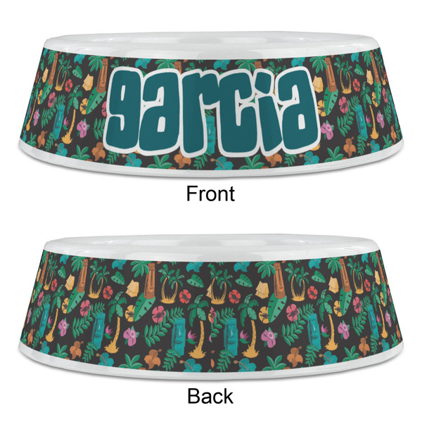 Hawaiian Masks Plastic Pet Bowls - Large - APPROVAL