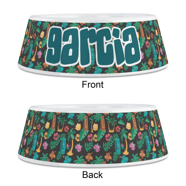 Hawaiian Masks Plastic Pet Bowls - Medium - APPROVAL