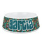 Hawaiian Masks Plastic Dog Bowl - Medium (Personalized)