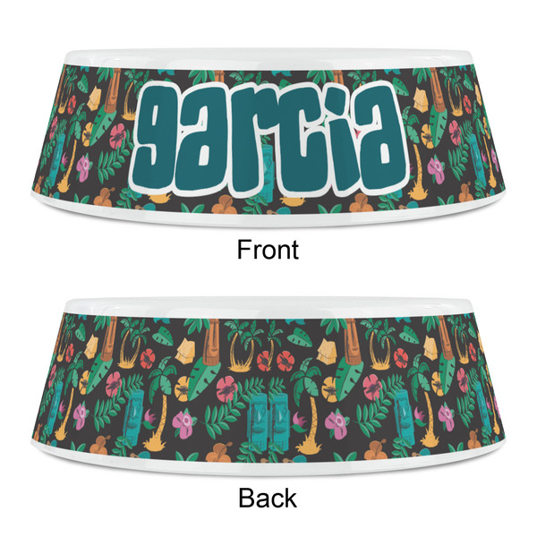 Hawaiian Masks Plastic Pet Bowls - Small - APPROVAL