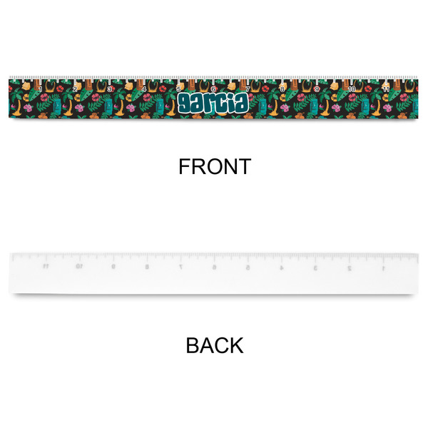 Hawaiian Masks Plastic Ruler - 12" - APPROVAL