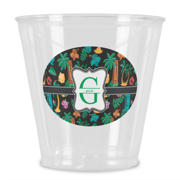 Custom Hawaiian Masks Plastic Shot Glass (Personalized)