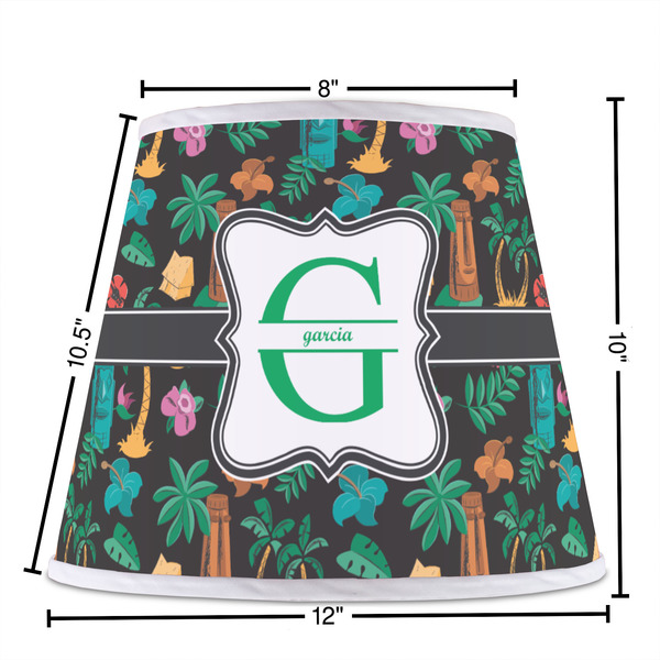 Hawaiian Masks Poly Film Empire Lampshade - Dimensions
