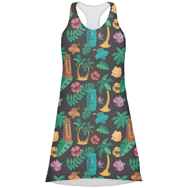 Custom Hawaiian Masks Racerback Dress - Medium