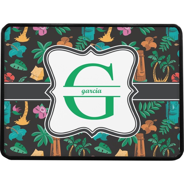Hawaiian Masks Rectangular Trailer Hitch Cover (Personalized)