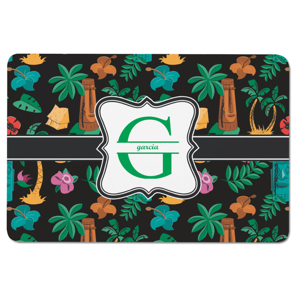 Hawaiian Masks Rectangular Fridge Magnet - FRONT