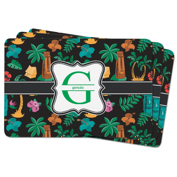 Hawaiian Masks Rectangular Fridge Magnet - THREE