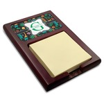 Hawaiian Masks Red Mahogany Sticky Note Holder (Personalized)