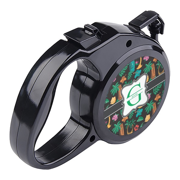 Hawaiian Masks Retractable Dog Leash - Angle